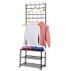Portable Clothes Cloth Coat Rack Hanger Garment Shoe Rack Hat Hook Bench Shelf Portable Clothes Cloth Coat Rack Hanger Garment Shoe Rack Hat Hook Bench Shelf