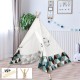 Portable Kids Play Tent Cotton Canvas Playhouse Children Sleeping Playing Teepee Indoor