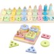 Preschool Learning for Montessori Math Toys Counting Board Digital Shape Pairing