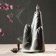 Purple Ceramic Backflow Incense Cone Burner Purple Clay Incense Holder Lu Mountain Waterfall Fragrant Censer Decor