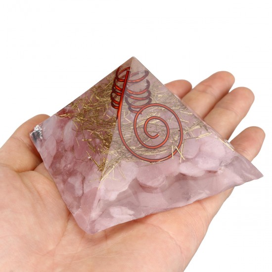 Pyramid Crystals Gemstone Meditation Yoga Energy Generator Healing Stone Decor