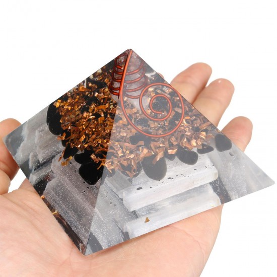 Pyramid Crystals Gemstone Meditation Yoga Energy Generator Healing Stone Decor