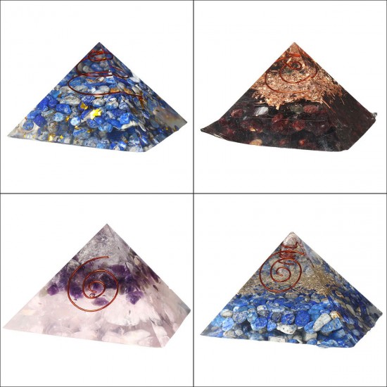 Pyramid Crystals Gemstone Meditation Yoga Energy Healing Stone Home Decoration