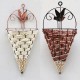 Rattan Hanging Wall Planter Plant Pot Basket Garden Flower Mounted Holder Cone Rattan Hanging Wall Planter Plant Pot Basket Garden Flower Mounted Holder Cone