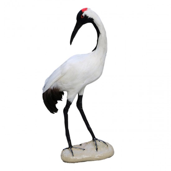 Realistic Red-crowned Crane Outdoor Home Lawn Pond Ornament Sculpture Decorations Realistic Red-crowned Crane Outdoor Home Lawn Pond Ornament Sculpture Decorations