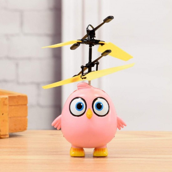 Rechargeable Mini LED Light Up Infrared Induction Drone Flying Toys Hand-controlled Child Gift
