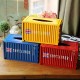 Rectangular Metal Tissue Box Shipping Container Shaped Paper Towel Holder Desktop Napkin Storage Container for Home Hotel