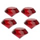 Red Diamond Shaped Crystal Glass Art Paperweight Wedding Favors Shower Home Decor 40mm