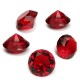 Red Diamond Shaped Crystal Glass Art Paperweight Wedding Favors Shower Home Decor 40mm