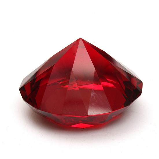 Red Diamond Shaped Crystal Glass Art Paperweight Wedding Favors Shower Home Decor 40mm Red Diamond Shaped Crystal Glass Art Paperweight Wedding Favors Shower Home Decor 40mm
