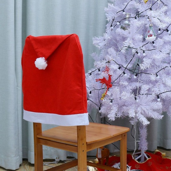 Red Hat Chair Cover Santa Claus Party Decor Slipcover Kitchen Table Red Hat Chair Cover Santa Claus Party Decor Slipcover Kitchen Table