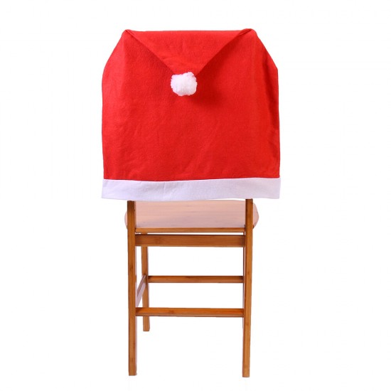 Red Hat Chair Cover Santa Claus Party Decor Slipcover Kitchen Table Red Hat Chair Cover Santa Claus Party Decor Slipcover Kitchen Table