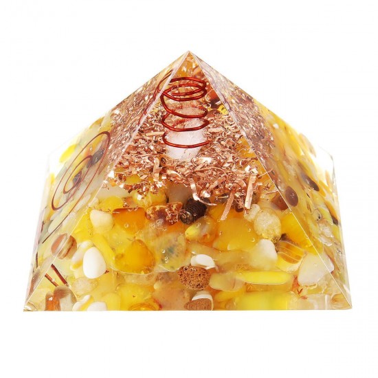 Reiki Chakra Pyramid Stone Set Reiki Energy Generator Healing Gemstones Crystal Decorations