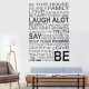 Removable Vinyl Decal Art Mural Family Home Living Room Decor Quote Wall Sticker
