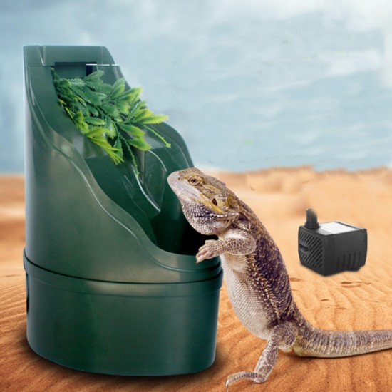 Reptile Drink Water Fountain Chameleon Lizard Dispenser Simulated Habitat Pump Automatic Waterer