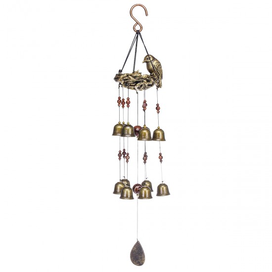 Resin Bird's Nest Wind Chimes Pendant Cross-Border Exclusively For Brass Bell Wind Chimes Outdoor Garden Bird Pendant Resin Bird's Nest Wind Chimes Pendant Cross-Border Exclusively For Brass Bell Wind Chimes Outdoor Garden Bird Pendant