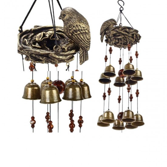 Resin Bird's Nest Wind Chimes Pendant Cross-Border Exclusively For Brass Bell Wind Chimes Outdoor Garden Bird Pendant Resin Bird's Nest Wind Chimes Pendant Cross-Border Exclusively For Brass Bell Wind Chimes Outdoor Garden Bird Pendant