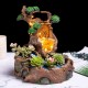 Resin Flowerpot Succulent Plants Planter Pot Childhood Tree House With Light