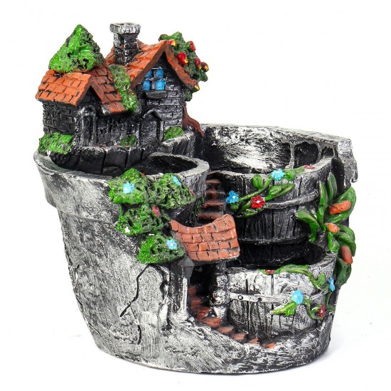 Resin Plant Flower Pot Succulent Container Garden Herb Planter Bonsai Home Decoration Resin Plant Flower Pot Succulent Container Garden Herb Planter Bonsai Home Decoration