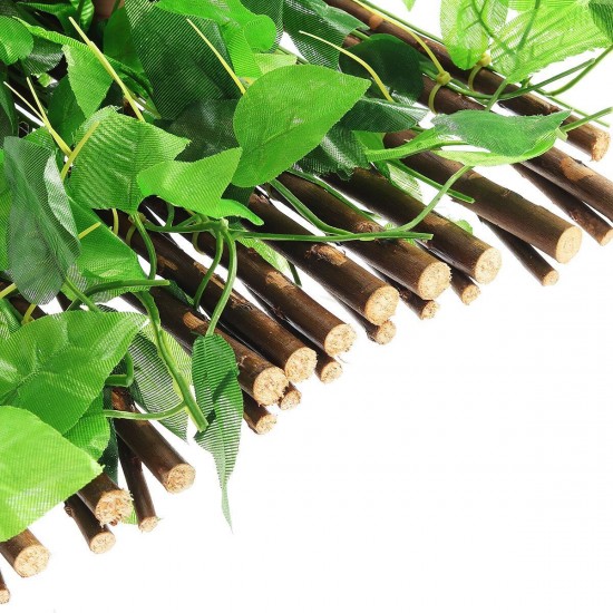 Retractable Artificial Fence Hedge Grass Leaf Flower Panel Mat Garden Decor Retractable Artificial Fence Hedge Grass Leaf Flower Panel Mat Garden Decor