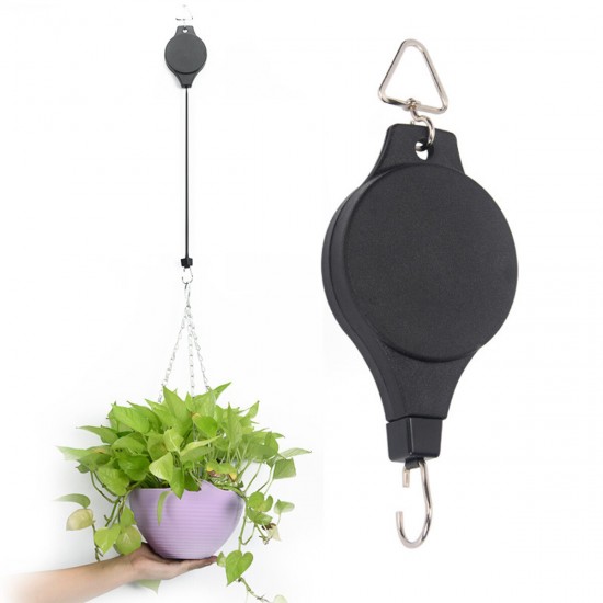 Retractable Home Hanging Hook Flower Pot Hook Lifting Hanging Pot Hook Hanging Pot Balcony Free Hanging Rope