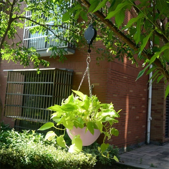 Retractable Home Hanging Hook Flower Pot Hook Lifting Hanging Pot Hook Hanging Pot Balcony Free Hanging Rope