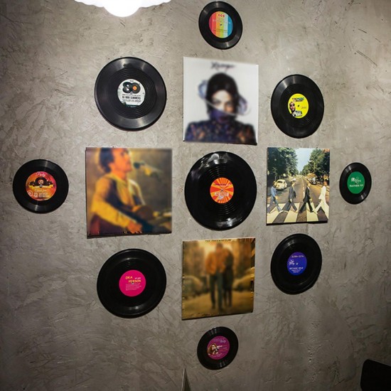 Retro Classic Vinyl phonograph Record Album Wall Hanging Home Bar Theme Decorations