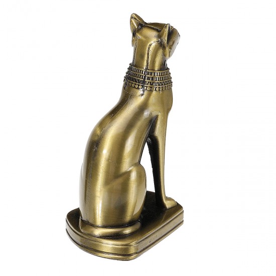 Retro Egyptian Cat Ornament Bronze Alloy Home Decorations Gift Collection Sculpture