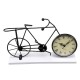 Retro Iron Wire Bicycle Bike Clock Roman Numeral Stand Desk Table Home with Base