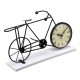 Retro Iron Wire Bicycle Bike Clock Roman Numeral Stand Desk Table Home with Base