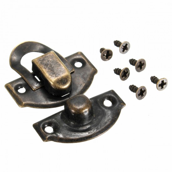 Retro Suitcase Drawer Chest Toggle Latch Catch Mailbox Wooden Jewelry Box Lock Hasp 27x29mm Retro Suitcase Drawer Chest Toggle Latch Catch Mailbox Wooden Jewelry Box Lock Hasp 27x29mm