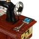 Retro Vintage Mini Sewing Machine Shaped Clockwork Music Box Table Home Decor