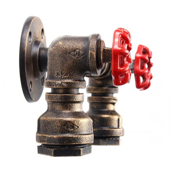 Retro Wall Lamp Industrial Iron Dual Water Pipe Shape Sconce Light Fixture Fitting Home Decor Retro Wall Lamp Industrial Iron Dual Water Pipe Shape Sconce Light Fixture Fitting Home Decor