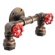 Retro Wall Lamp Industrial Iron Dual Water Pipe Shape Sconce Light Fixture Fitting Home Decor Retro Wall Lamp Industrial Iron Dual Water Pipe Shape Sconce Light Fixture Fitting Home Decor