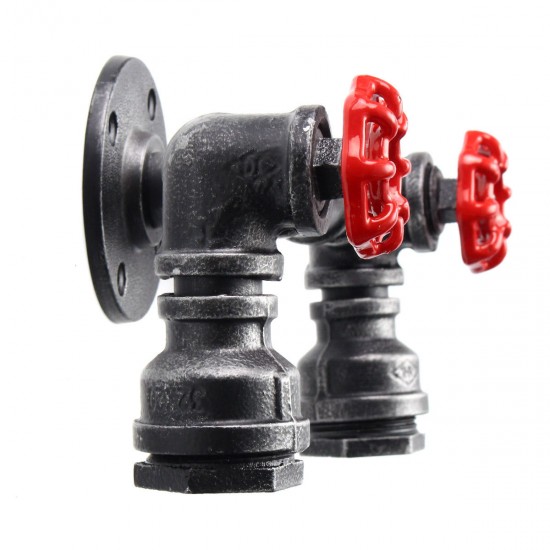 Retro Wall Lamp Industrial Iron Dual Water Pipe Shape Sconce Light Fixture Fitting Home Decor Retro Wall Lamp Industrial Iron Dual Water Pipe Shape Sconce Light Fixture Fitting Home Decor