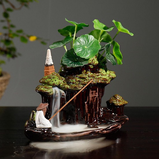 Reverse Waterfall Smoke Incense Burner Incense Burner with 20 Cones Reverse Waterfall Smoke Incense Burner Incense Burner with 20 Cones