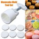 Round Mooncake Pastry Mold 63g Cookies DIY Press Mould Festival Decor w/ 6 Flower Pattern Stamps