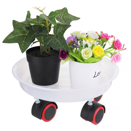 Round Rolling Garden Plant Flower Pot Moving Wheels Trolley Plate Resin Stand Round Rolling Garden Plant Flower Pot Moving Wheels Trolley Plate Resin Stand
