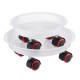 Round Rolling Garden Plant Flower Pot Moving Wheels Trolley Plate Resin Stand Round Rolling Garden Plant Flower Pot Moving Wheels Trolley Plate Resin Stand