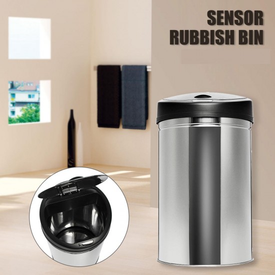 Round Sensor Rubbish Bin Stainless Trash Bin Waste Bins 30L/40L/50L/60L
