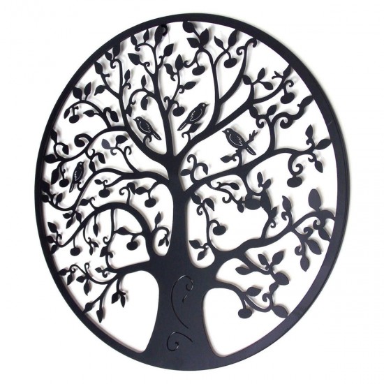 Round Wall Hanging Decorations Diameter 60cm Tree of Life Iron Art Home Hanging Ornament