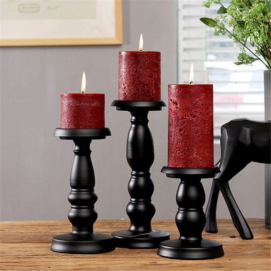 S/M/L Metal Candlestick Candle Holder Stand Wedding Party Table Home Decor Gift