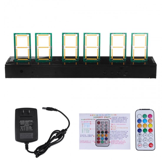 STARK-159 35mm 5V Six Tube LED Light Filament Glow Clock Electronic Digital Ds1302 Circuit Board DIY Kit Time Display STARK-159 35mm 5V Six Tube LED Light Filament Glow Clock Electronic Digital Ds1302 Circuit Board DIY Kit Time Display