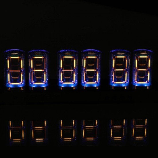 STARK-159 35mm 5V Six Tube LED Light Filament Glow Clock Electronic Digital Ds1302 Circuit Board DIY Kit Time Display