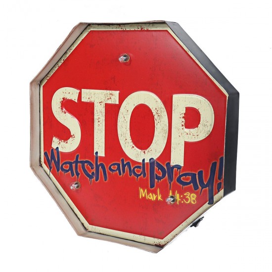 STOP LED Metal Tin Sign Retro Plaque Poster Bar Pub Home Wall Plaque Decorations STOP LED Metal Tin Sign Retro Plaque Poster Bar Pub Home Wall Plaque Decorations