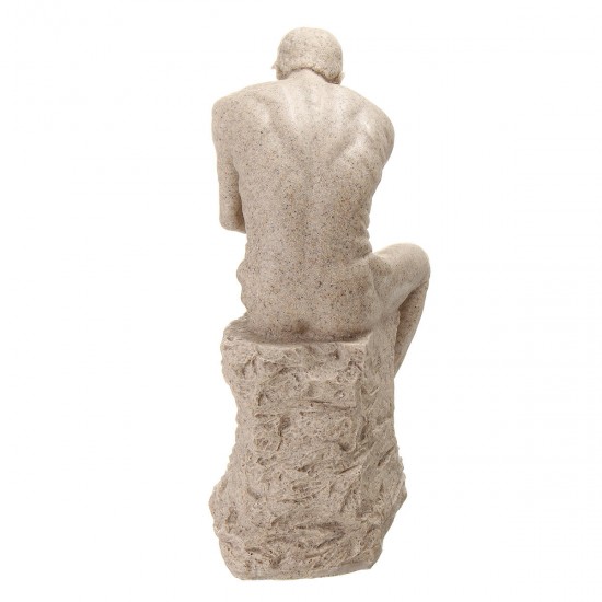 Sand Stone Marble Abstract Hand Carved Statue Art Sculpture Figurine Thinker Decorations