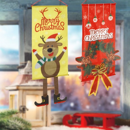 Santa Claus Snowman Door Hanging Christmas Tree Home Decor Ornaments Xmas Gift