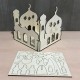 Self-Assembly Puzzle Wooden Model Building Kits Islamic House Stand Rack Ramadan Gifts Decorations