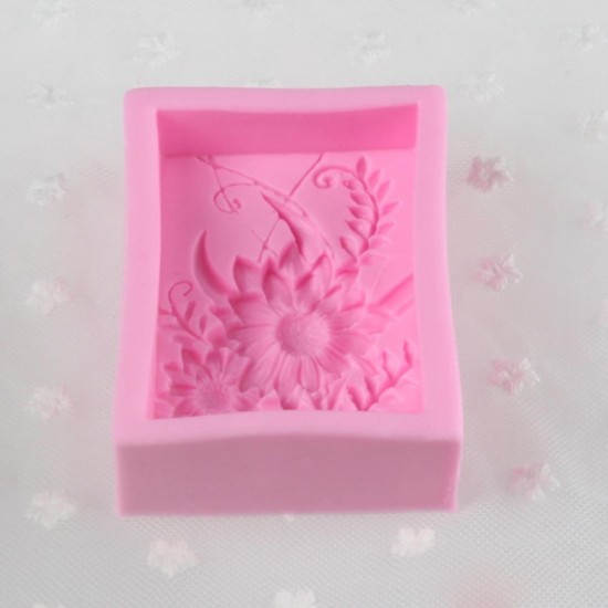 Silicone 3D Flexible Sunflower Candle Soap Making Mould Cake Handmade DIY Mold
