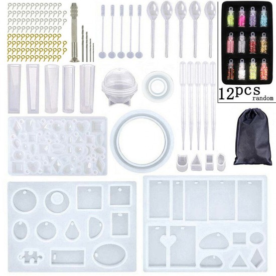 Silicone Casting Resin Molds Set For Resin Jewelry DIY Resin Pendant Bracelet Silicone Casting Mould Silicone Casting Resin Molds Set For Resin Jewelry DIY Resin Pendant Bracelet Silicone Casting Mould